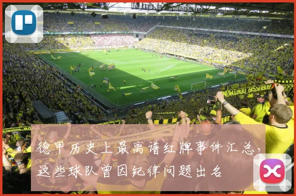 德甲历史上最离谱红牌事件汇总，这些球队曾因纪律问题出名